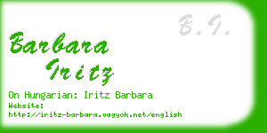 barbara iritz business card